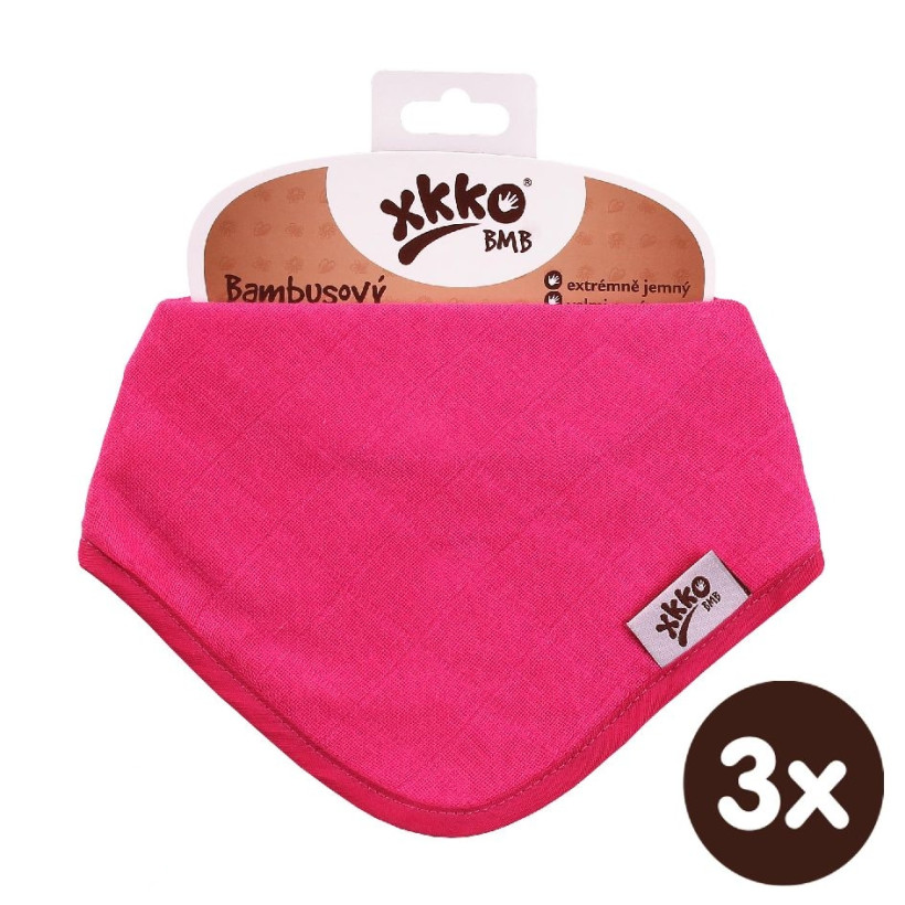 Bandanka bambusowa XKKO BMB - Magenta 3x1szt. (Hurtowe opak.)