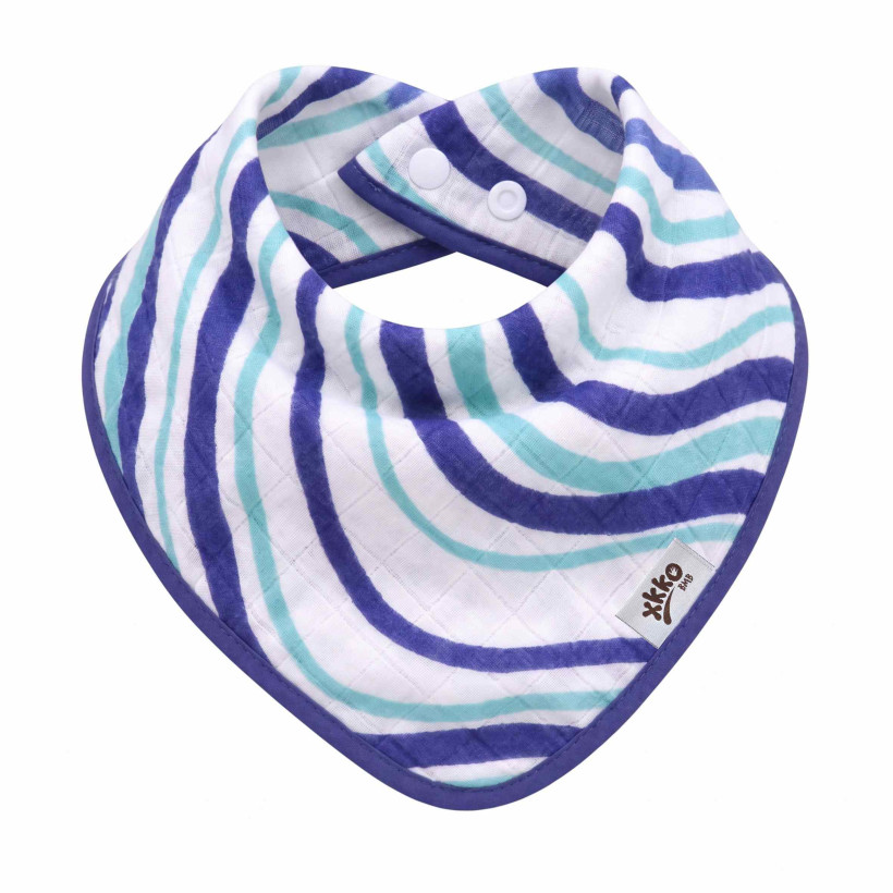 Bandanka bambusowa XKKO BMB - Ocean Blue Waves