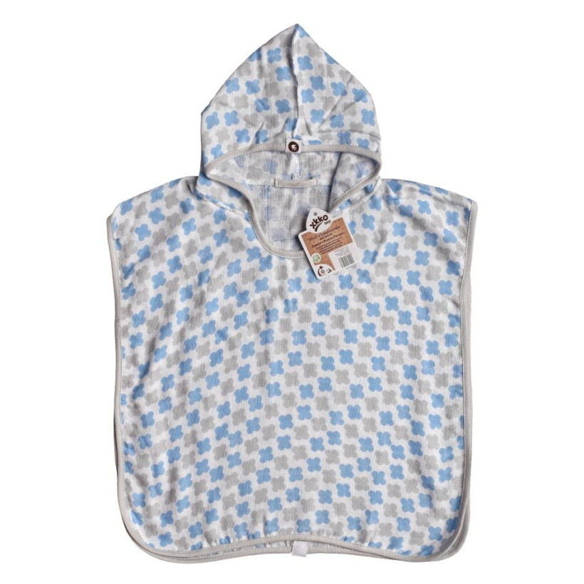 Ponczo bambusowe XKKO BMB - Cross Baby Blue Rozmiar 1