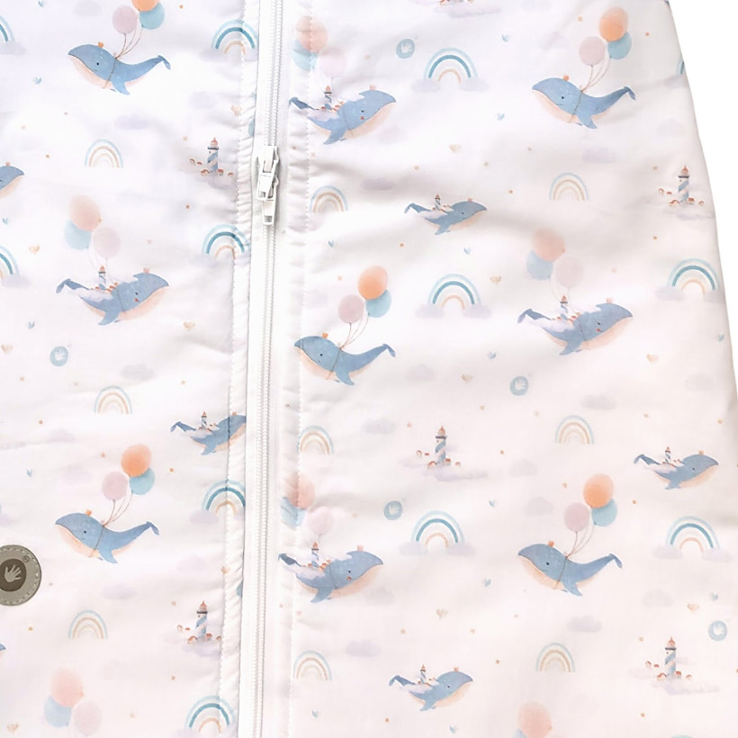 Wielofunkcyjny śpiwór dziecięcy 2w1 XKKO LUX - Sky Whale