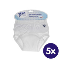 Majtki treningowe XKKO Organic - Białe 5x1Szt. (Hurtowe opak.)