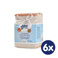 Prefoldy z bawełny organicznej XKKO Organic (4/6/4) - Bird Eye Infant Natural 6x6 Szt. (Hurtowe opak)
