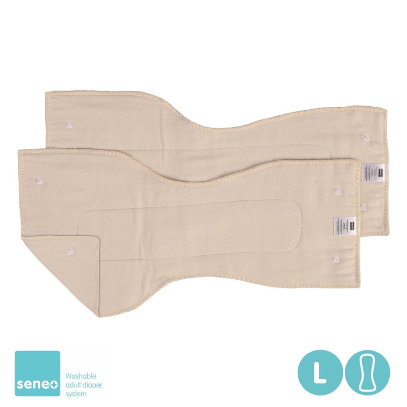 SENEO Wkładki chłonne Twill o anatomicznym kształcie - 2Szt. Rozmiar L