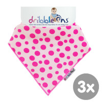 Dribble Ons Designer - Pink Spots 3x1szt. (Hurtowe opak.)
