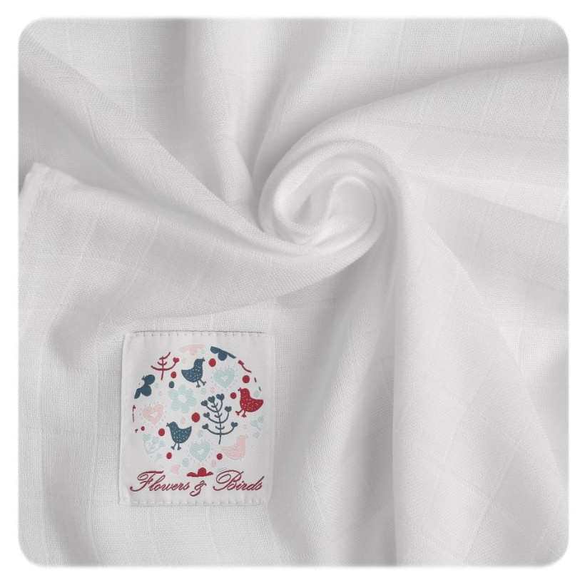 Bambusowe pieluchy XKKO BMB 70x70 - Flowers&Birds Girls MIX 10x3st. (Hurtowe opak.)