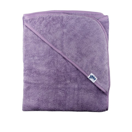 Ręcznik z kapturkiem z bawełny organicznej XKKO Organic 90x90 - Lavender Aura