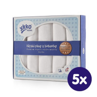 Pieluszki XKKO Organic 80x80 - Stare Czasy Białe 5x5szt. (Hurtowe opak.)