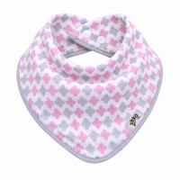 Bandanka bambusowa XKKO BMB - Scandinavian Baby Pink Cross