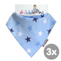 Dribble Ons Designer - Blue Stars 3x1szt. (Hurtowe opak.)