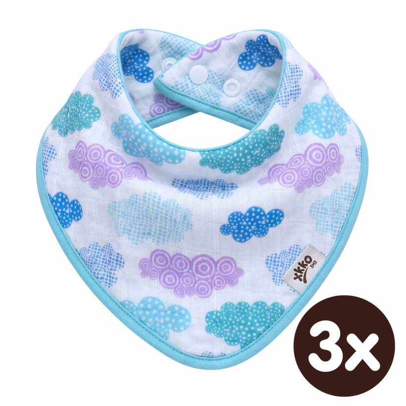 Bandanka bambusowa XKKO BMB - Heaven for Boys 3x1szt. (Hurtowe opak.)