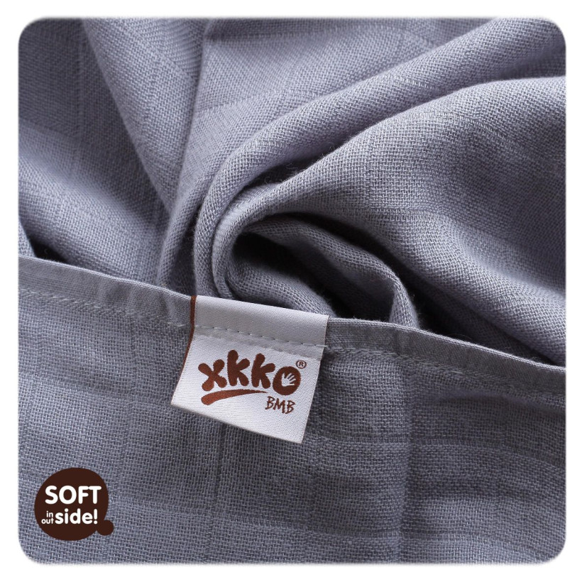 Bambusowe pieluchy XKKO BMB 70x70 - Silver 10x3st. (Hurtowe opak.)