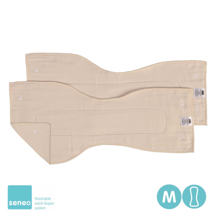 SENEO Wkładki chłonne Twill o anatomicznym kształcie - 2Szt. Rozmiar L
