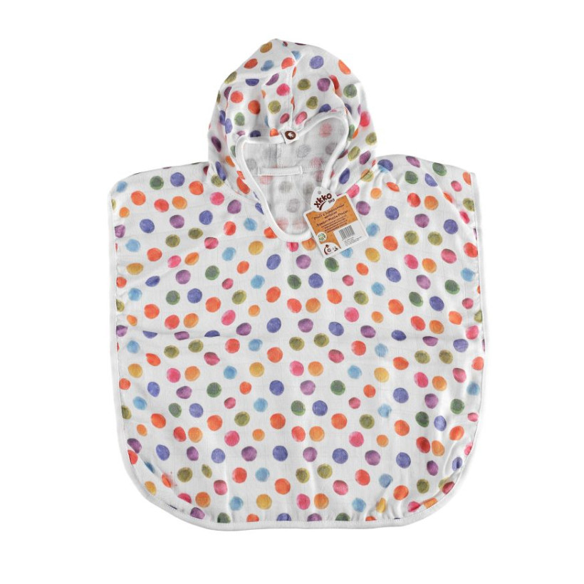 Ponczo bambusowe XKKO BMB Digi - Watercolour Polka Dots Rozmiar 2