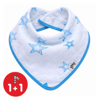 Bandanka bambusowa XKKO BMB - Cyan Stars