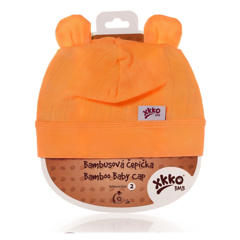 Czapka bambusowa XKKO BMB - Orange 3x1szt. (Hurtowe opak.)